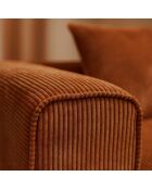 Canapé D'Angle Compressé En Velours Côtelé Brique 270X170X58Cm Cocoon