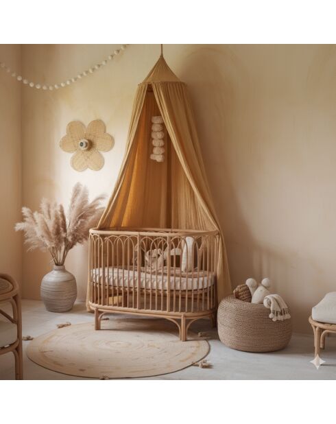 Applique Murale En Bambou Naturel 45X45Cm Petali