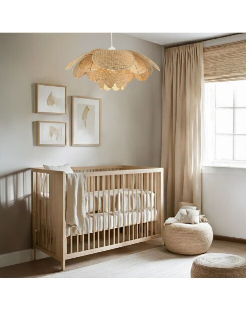 Suspension En Bambou Naturel 67X67X24Cm Peonia