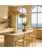 Suspension En Bambou Naturel 67X67X24Cm Peonia