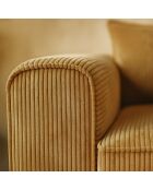 Canapé d'Angle Compressé Velours Côtelé Curcuma 270X170X58Cm Cocoon