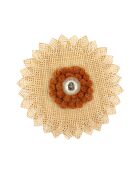Applique En Bambou Naturel Tresse 50X50X3Cm Daisy