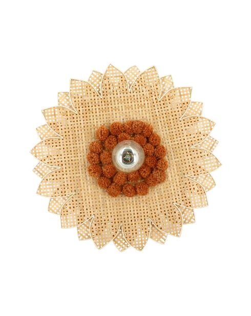 Applique En Bambou Naturel Tresse 50X50X3Cm Daisy