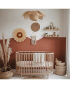 Applique En Bambou Naturel Tresse 50X50X3Cm Daisy