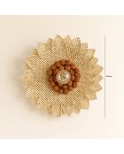 Applique En Bambou Naturel Tresse 50X50X3Cm Daisy