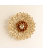 Applique En Bambou Naturel Tresse 50X50X3Cm Daisy
