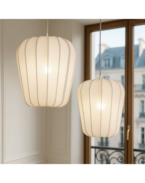 Suspension Alba blanche - D.34xH.33 cm