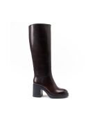 Bottes en Cuir High Tubular Marron