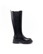 Bottes hautes en cuir noires
