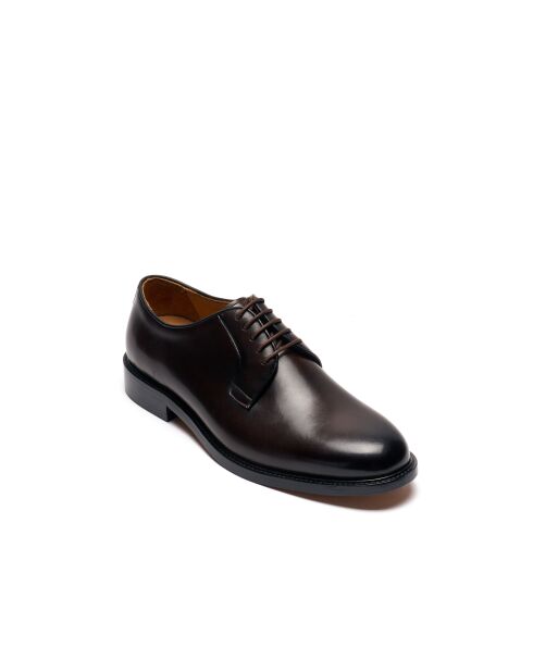 Derbies en Cuir marron foncé