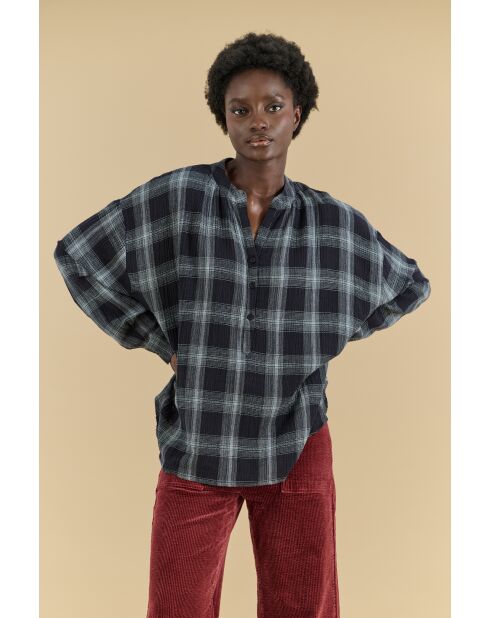 Neworleans Schwarz/Blaue Bluse