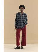 Neworleans Schwarz/Blaue Bluse