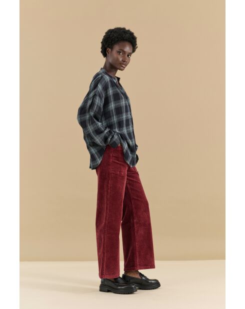 Neworleans Schwarz/Blaue Bluse