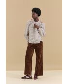 Blusa a rayas Tbilisi marrón/crudo