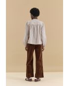 Blusa a rayas Tbilisi marrón/crudo