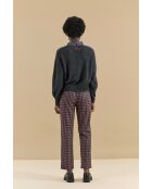 Quito Bordeaux-karierte Hose