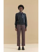 Quito Bordeaux-karierte Hose