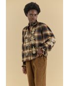 Bruine geruite blouse van Marrakech