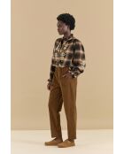 Bruine geruite blouse van Marrakech