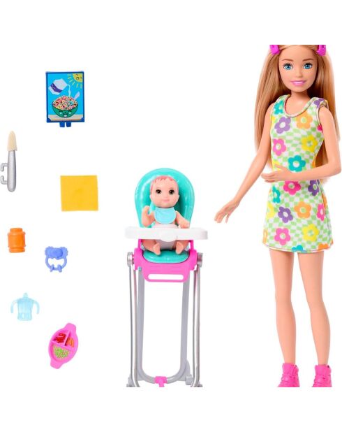 Poupée Barbie Skipper Babysitter - Repas de bébé