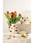 Vase Visage en Porcelaine Arty Multicolore - D18.5Xh24Cm