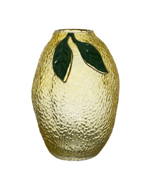 Vase Citron Medi Jaune/Vert - D13Xh19Cm