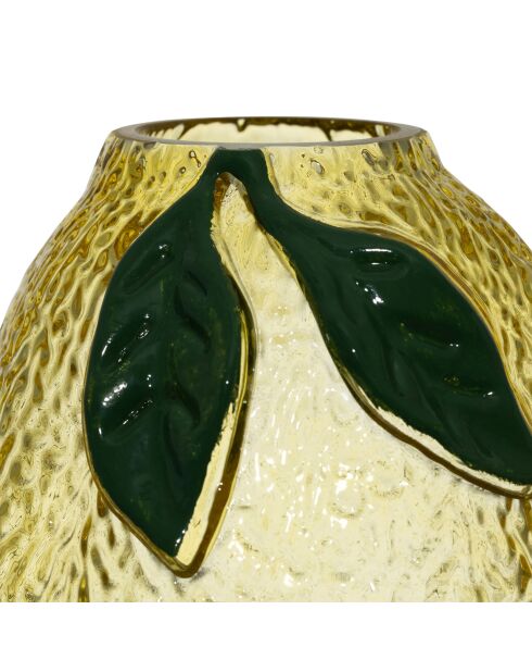 Vase Citron Medi Jaune/Vert - D13Xh19Cm