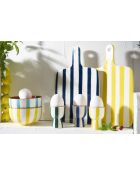 Huevera Alaria de gres blanco/esmeralda, 4,5 cm de profundidad x 7 cm de alto