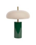 Lampe Arty Emeraude/Ecru - D9.5-30Xh40Cm