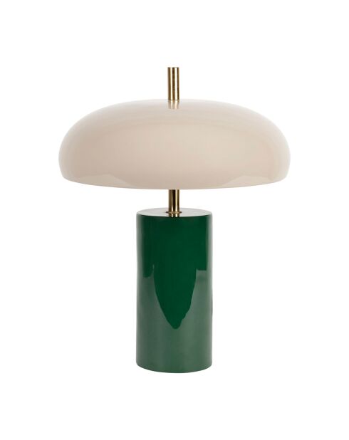 Lampe Arty Emeraude/Ecru - D9.5-30Xh40Cm