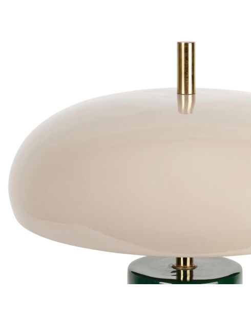 Lampe Arty Emeraude/Ecru - D9.5-30Xh40Cm