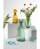 Vase en Verre avec Bouchon Pop'S Vert - D14Xh40Cm