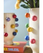 Vase en Porcelaine Visage Arty Multicolore - D19.5Xh31  cm