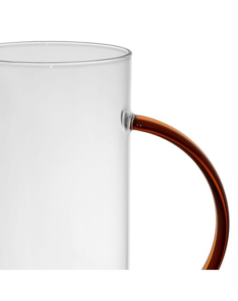Pichet en Verre Borosilicate Bonbon Colorea Ambre - 1L