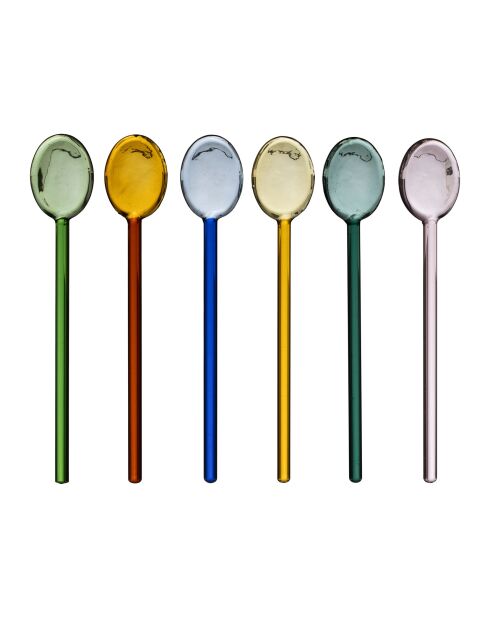 6 Colorea Cocktailshaker aus Borosilikatglas