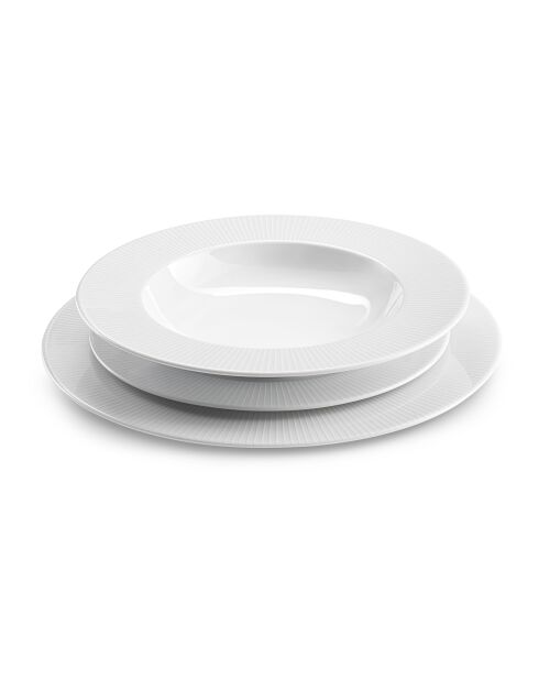 18-teiliges Linus weißes Porzellanset