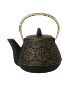 Zwarte Lotus theepot met hoge handgreep - 1L