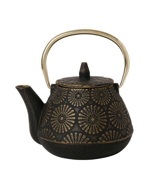 Zwarte Lotus theepot met hoge handgreep - 1L