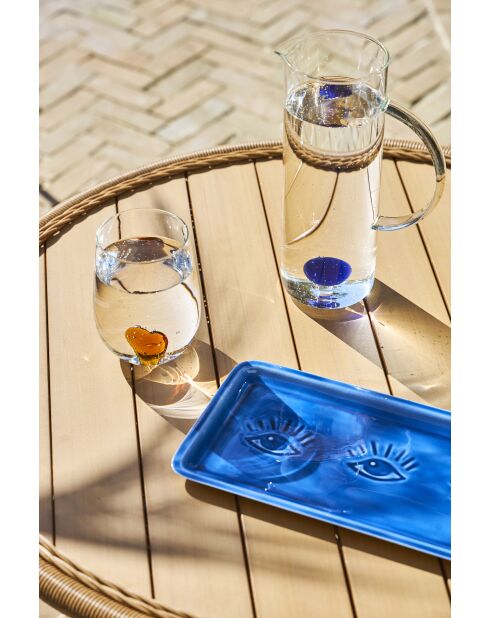 Pichet en Verre Borosilicate Balle Colorea Bleu - 1L