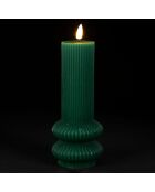 Bougie LED Pilier Vert Sapin - D7.5Xh21Cm