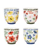 4 Mehrfarbige Bellagio-Steinzeugbecher — 17,5 cl-T7xH7 cm