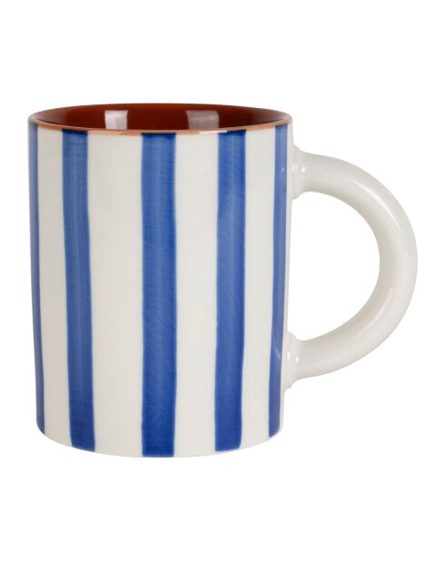 Mug en Grès Alaria Blanc/Indigo - 40Cl