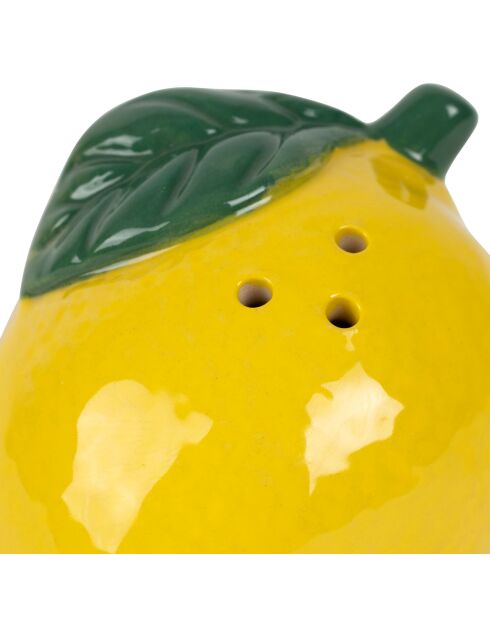 Salière & Poivrière Citron Plat Medi Jaune - H4.5Cm
