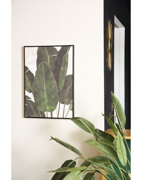 Gallery Leaf Deco Frame Kaki/Zwart - 52X72Cm