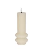 Bougie LED Pilier Ivoire - D7.5Xh21Cm