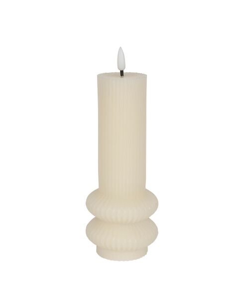 Bougie LED Pilier Ivoire - D7.5Xh21Cm