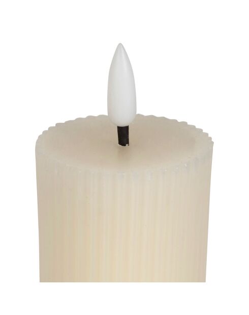 Bougie LED Pilier Ivoire - D7.5Xh21Cm