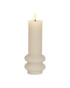 Bougie LED Pilier Ivoire - D7.5Xh21Cm