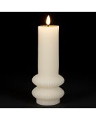 Bougie LED Pilier Ivoire - D7.5Xh21Cm