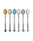 6 Agitateurs à Cocktail Coeur Colorea